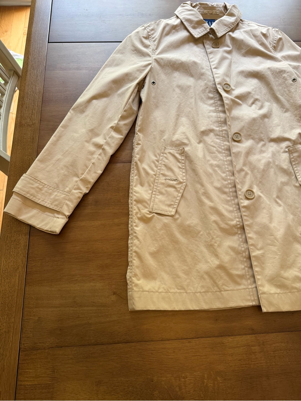 GAP Beige Rain Coat Trench Jacket Women’s XS Lightweight Button Front - Picture 3 of 15